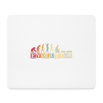 Evolution of Human Train Model Railway - Mouse Pad (horizontal) - white - Front