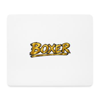 Boxer Gold Brush Logo - Mousepad (Querformat) - Weiß - Vorne