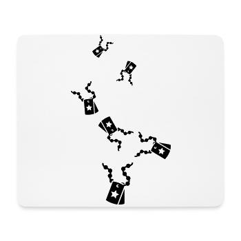 Icône d’icône de badge - Tapis de souris (format paysage) - blanc - Devant