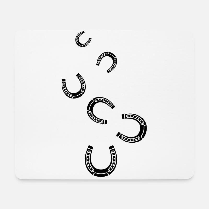 Hufeisen Symbol - Mousepad (Querformat) - Weiß