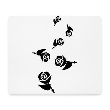 Symbole de l’icône rose - Tapis de souris (format paysage) - blanc - Devant