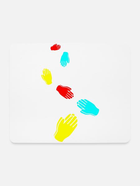 Hände symbol - Mousepad (Querformat) - Weiß