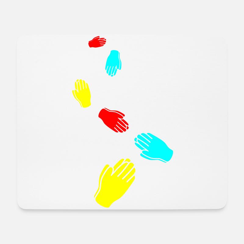 Hände symbol - Mousepad (Querformat) - Weiß