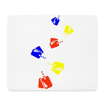 Icône d’icône de badge - Tapis de souris (format paysage) - blanc - Devant