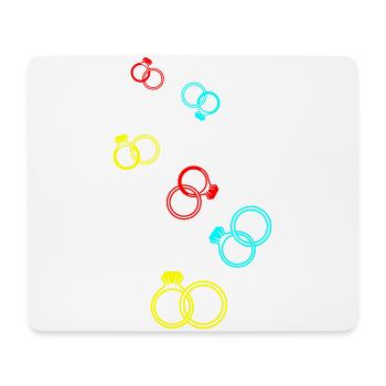 Eheringe symbol - Mousepad (Querformat) - Weiß - Vorne