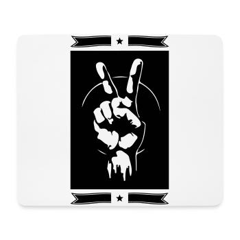 Frieden Hand Zeichen Peace - Mousepad (Querformat) - Weiß - Vorne