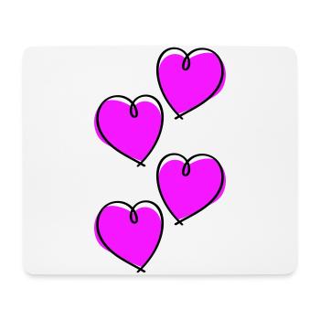 Symbole de l’amour des cœurs - Tapis de souris (format paysage) - blanc - Devant