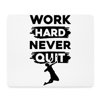 Badminton work hard - Mouse Pad (horizontal) - white - Front