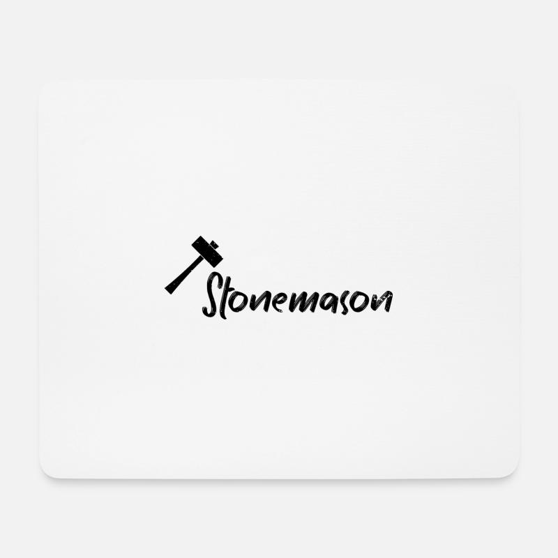 Steinmetz Steinbildhauer Spruch - Mousepad (Querformat) - Weiß