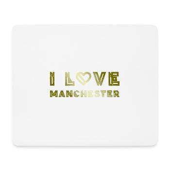 J’aime Manchester - Tapis de souris (format paysage) - blanc - Devant