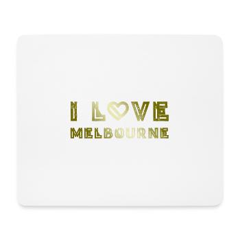 J’aime Melbourne - Tapis de souris (format paysage) - blanc - Devant
