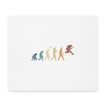 Human Evolution Guitar Band Retro Vintage - Tapis de souris (format paysage) - blanc - Devant