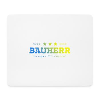 Bauherr Haus Bau - Mousepad (Querformat) - Weiß - Vorne