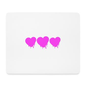 Herzen Love Symbol - Mousepad (Querformat) - Weiß - Vorne