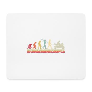 Moto Evolution Vintage Superbike Biker - Tapis de souris (format paysage) - blanc - Devant