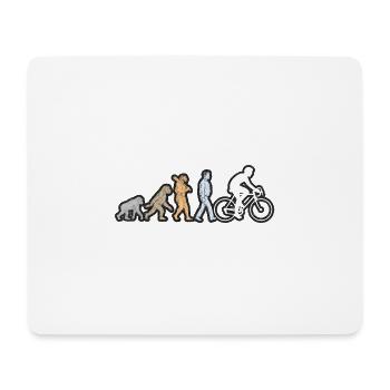 Evolution of bike Men white grunge - Mouse Pad (horizontal) - white - Front