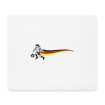 Frau Fussball Deutschland - Mousepad (Querformat) - Weiß - Vorne