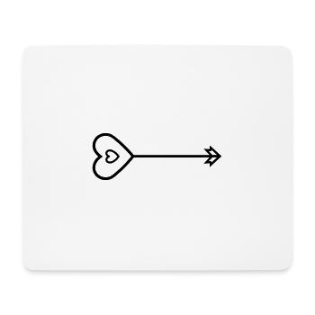 Herz-Pfeil - Mousepad (Querformat) - Weiß - Vorne