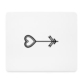 Herz-Pfeil - Mousepad (Querformat) - Weiß - Vorne