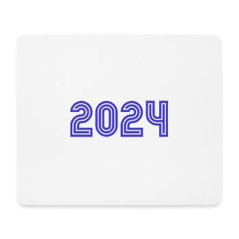 2024. ANNEE. BONNE ANNEE. SAINT SYLVESTRE - Tapis de souris (format paysage) - blanc - Devant