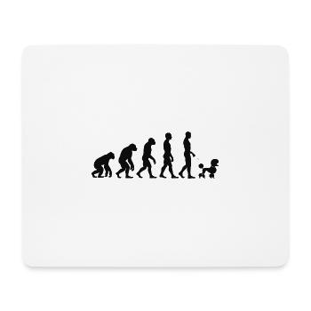 Caniche - Tapis de souris (format paysage) - blanc - Devant
