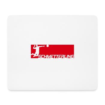 Smash Volleyball Schmetterling Design - Mousepad (Querformat) - Weiß - Vorne