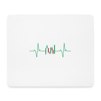 Candlesticks lifeline heartbeat day trader - Mouse Pad (horizontal) - white - Front