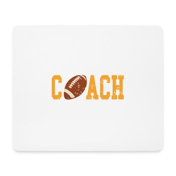 Vintage Football Coach Designs T-Shirt Présent - Tapis de souris (format paysage) - blanc - Devant