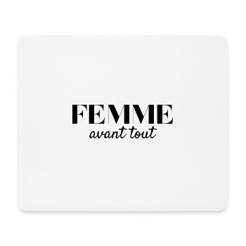 femme avant tout - Tapis de souris (format paysage) - blanc - Devant