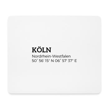 Cologne North Rhine-Westphalia coordinates - Mouse Pad (horizontal) - white - Front