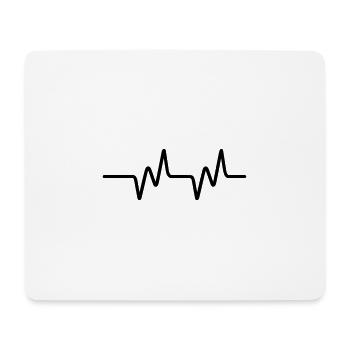 Heartbeat - Mouse Pad (horizontal) - white - Front
