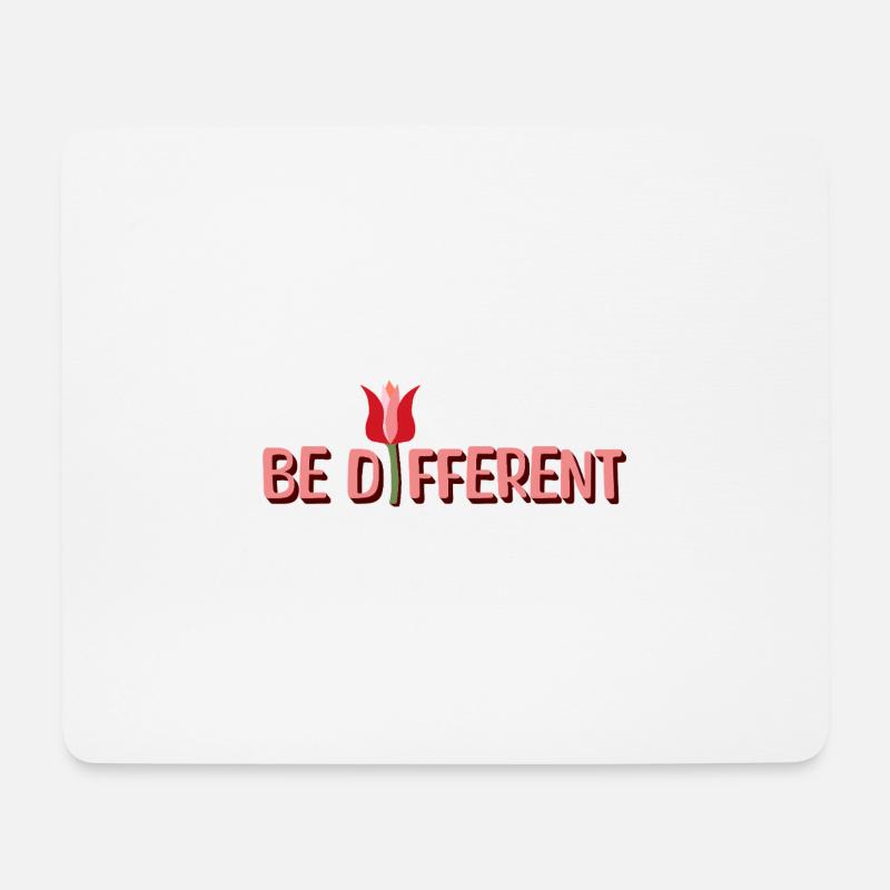 Be Different Tulips & Positive Affirmations - Mouse Pad (horizontal) - white