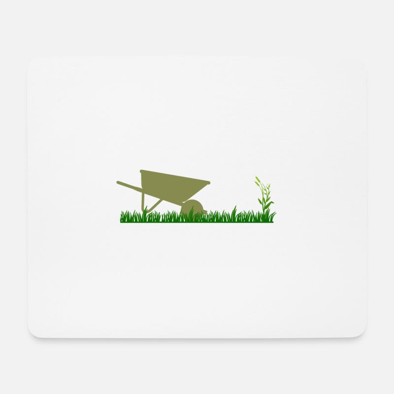 garden wheelbarrow - Garten Schubkarre - Mousepad (Querformat) - Weiß