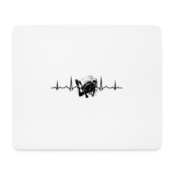 Plongeur Plongeur Homme Scuba Diver Scuba Diver - Tapis de souris (format paysage) - blanc - Devant