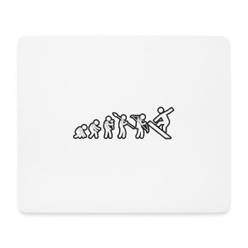 Evolution Snowboard White Grunge - Mousepad (Querformat) - Weiß - Vorne