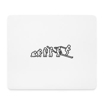 Evolution Ski Blanc Grunge - Tapis de souris (format paysage) - blanc - Devant