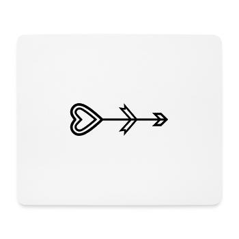 Herz-Pfeil - Mousepad (Querformat) - Weiß - Vorne