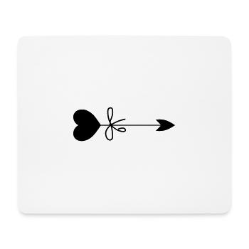 Herz-Pfeil - Mousepad (Querformat) - Weiß - Vorne