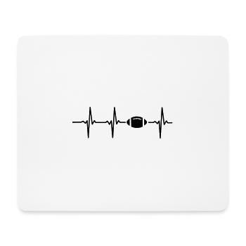 My heart beats for football - Mouse Pad (horizontal) - white - Front
