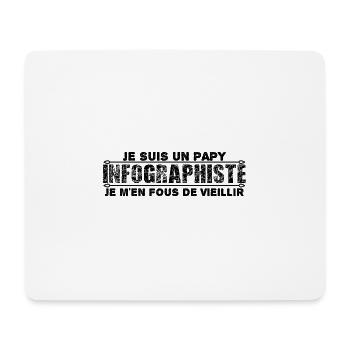 je suis un papy infographiste - Tapis de souris (format paysage) - blanc - Devant