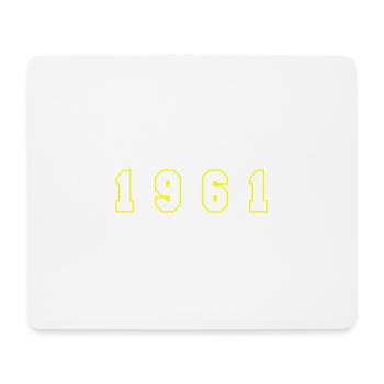 1961 Year Number - Mouse Pad (horizontal) - white - Front