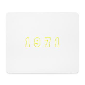 1971 Jahr Zahl - Mousepad (Querformat) - Weiß - Vorne