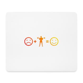 Hommes Cardio Musculation Haltérophilie Fitness - Tapis de souris (format paysage) - blanc - Devant