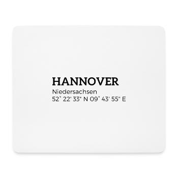 Hanover Lower Saxony coordinates - Mouse Pad (horizontal) - white - Front