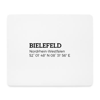 les coordonnées de Bielefeld Rhénanie-du-Nord-Westphalie - Tapis de souris (format paysage) - blanc - Devant