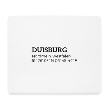 les coordonnées Duisbourg Rhénanie-du-Nord-Westphalie - Tapis de souris (format paysage) - blanc - Devant