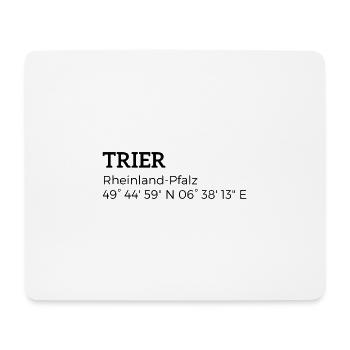Trier Rheinland-Pfalz Koordinaten - Mousepad (Querformat) - Weiß - Vorne