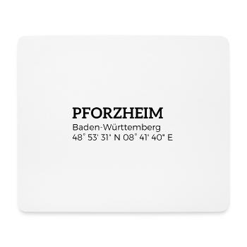 les coordonnées de Pforzheim Baden-Württemberg - Tapis de souris (format paysage) - blanc - Devant