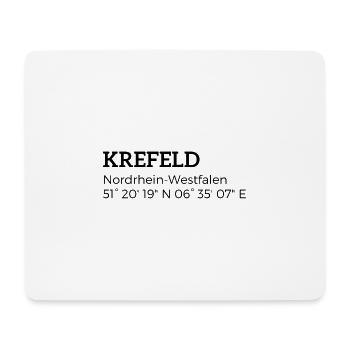 Krefeld, North Rhine-Westphalia coordinates - Mouse Pad (horizontal) - white - Front
