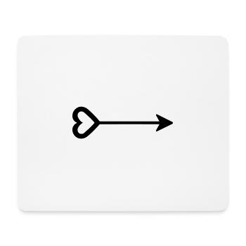 Herz-Pfeil - Mousepad (Querformat) - Weiß - Vorne